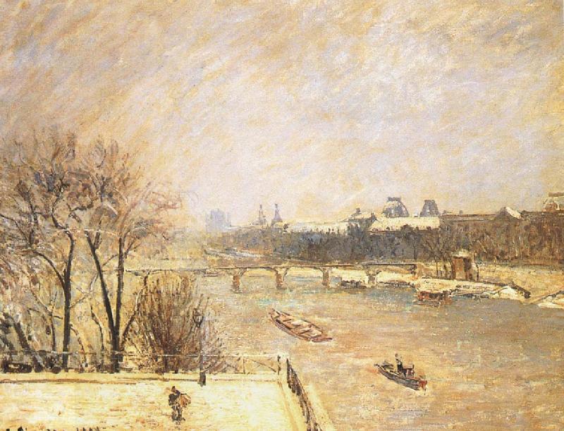 Camille Pissarro Morning snow China oil painting art